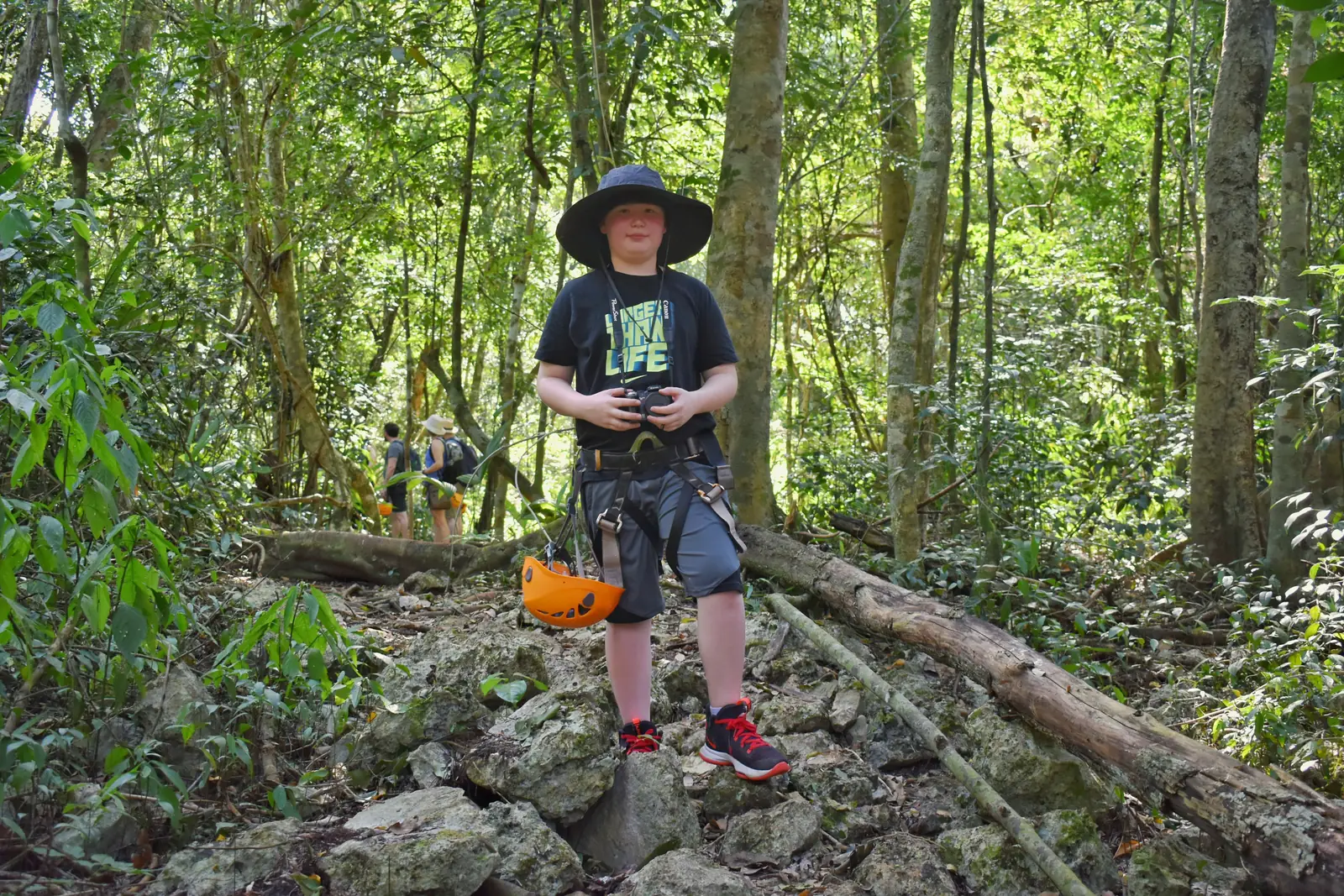Exploring the forest trails of Punta Laguna
